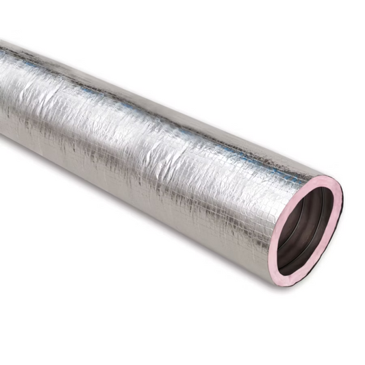 KM Silver Flex-Vent Insulated Flexible Air Duct, R8, 18" X 25' Box